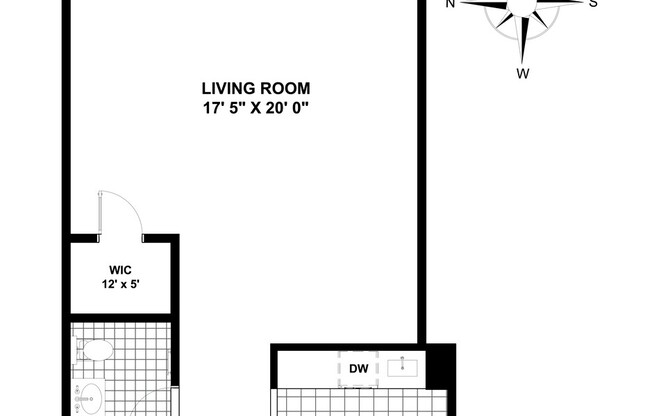 Studio, 1 bath, $4,500, Unit 6F