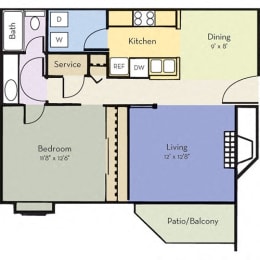 1 bed, 1 bath, 720 sqft, $1,537