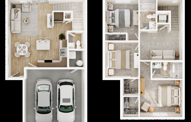 3 beds, 2.5 baths, 1,225 sqft, $1,750, Unit 7700-02