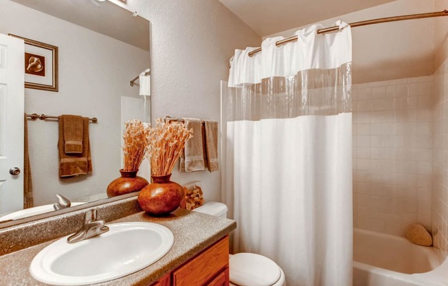 A Standard Bathroom at Greentree Village Apartments