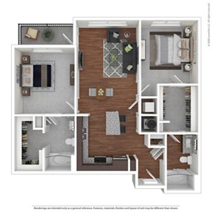 2 beds, 2 baths, 1,010 sqft, $2,666