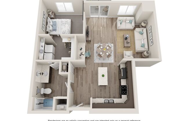 1 bed, 1 bath, 851 sqft, $1,425, Unit 545B-408