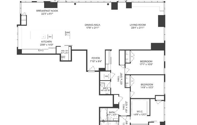3 beds, 2.5 baths, 2,890 sqft, $14,500, Unit 26D