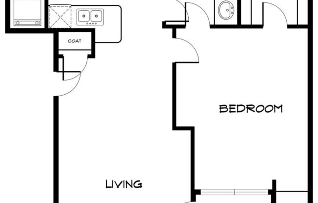 1 bed, 1 bath, 623 sqft, $1,000