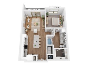 1 bed, 1 bath, 737 sqft, $1,780