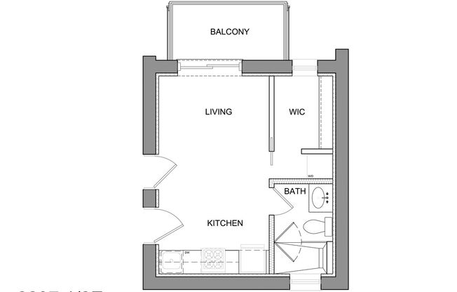 Studio, 1 bath, 330 sqft, $2,195, Unit 2237.5-1E