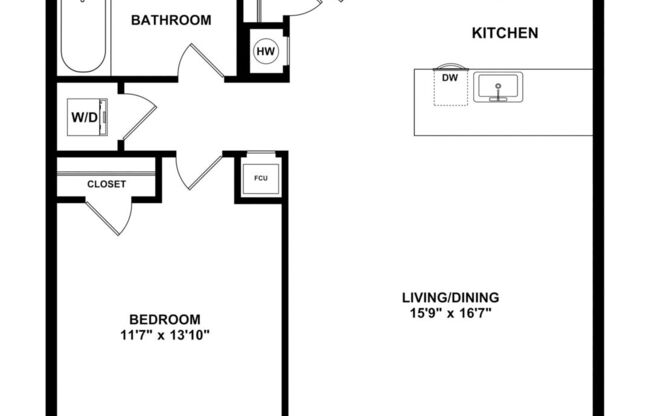1 bed, 1 bath, 724 sqft, $2,275