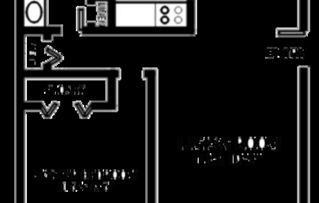 1 bed, 1 bath, 630 sqft, $1,260