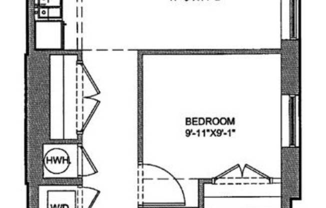 1 bed, 1 bath, 591 sqft, $3,900, Unit 202