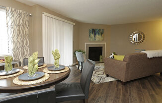 Elegant Dining Room & Living Room at Water Ridge Apartments, CLEAR Property Management, Texas