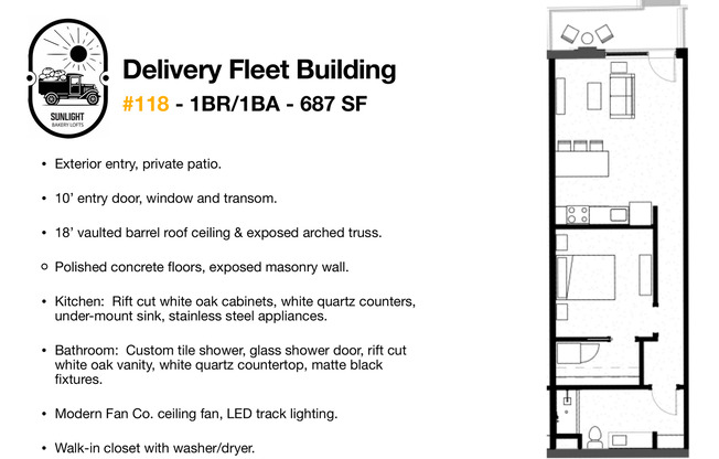 1 bed, 1 bath, 526 sqft, $1,245, Unit 118