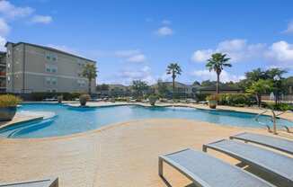 resort inspired swimming pool at Park at Magnolia apartments