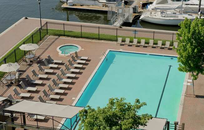 a view of the pool at the marina at the resort at longboat key at Tindeco Wharf, Baltimore Maryland