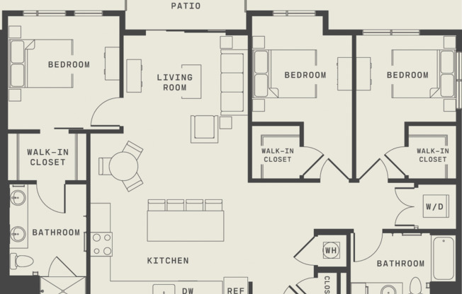 3 beds, 2 baths, 1,450 sqft, $5,000, Unit 2109