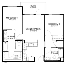 2 beds, 2 baths, 952 sqft, $4,126