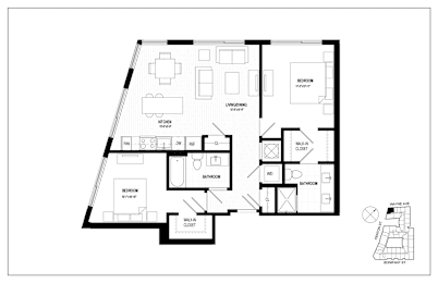 2 beds, 2 baths, 990 sqft, $2,717