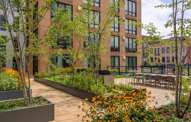 The Warren Apartments courtyard