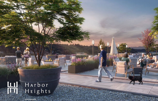 sky terrace renderingat Harbor Heights 55+ Community, Olympia, Washington