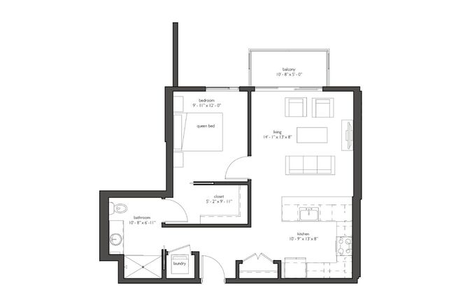 1 bed, 1 bath, 744 sqft, $1,501, Unit 316
