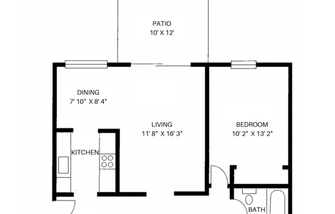 1 bed, 1 bath, 735 sqft, $1,825, Unit 3214-1