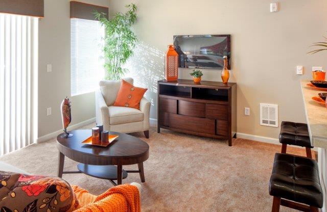 The Landing Apartments Model Townhome Living Room