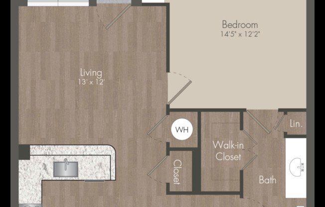 1 bed, 1 bath, 705 sqft, $1,428