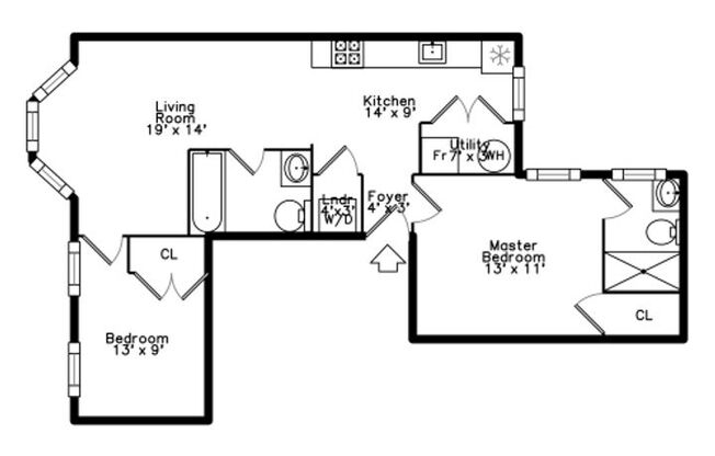 2 beds, 2 baths, $2,195, Unit 1010-3F (302)