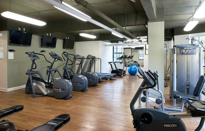 Fitness Center With Modern Equipment at Chalfonte, Washington, 20009