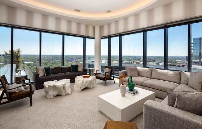 Lobby couch at 903 Peachtree, Atlanta, GA, 30309