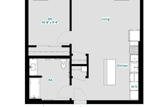 1 bed, 1 bath, 556 sqft, $1,525, Unit 211