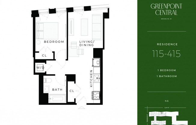 1 bed, 1 bath, $4,569, Unit 410