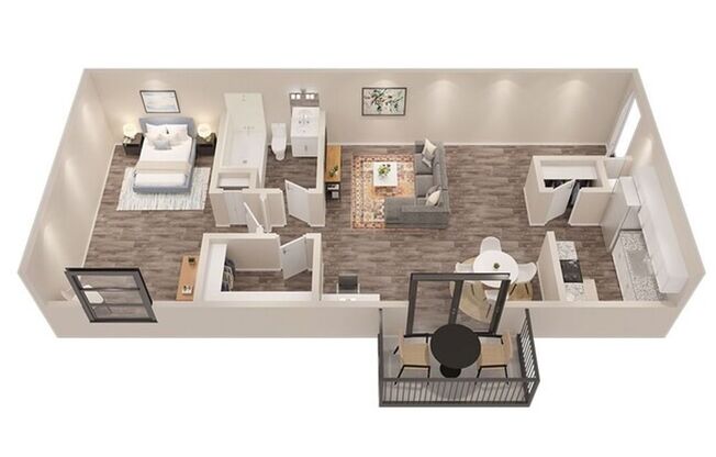 1 bed, 1 bath, 604 sqft, $1,009, Unit S-2H