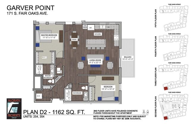 2 beds, 2 baths, 1,162 sqft, $2,575, Unit 352