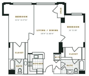 2 beds, 2 baths, 1,184 sqft, $4,263