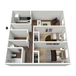 2 beds, 1 bath, 720 sqft, $1,174