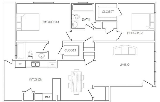 2 beds, 2 baths, 1,100 sqft, $1,875, Unit 112