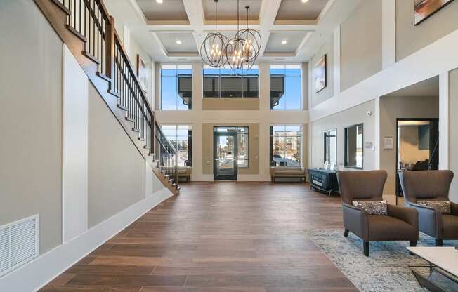 Spacious Lobby at Harbor at Twin Lakes 55+ Apartments, Roseville, MN, 55113