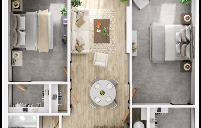2 beds, 2 baths, 1,234 sqft, $1,650, Unit 1205