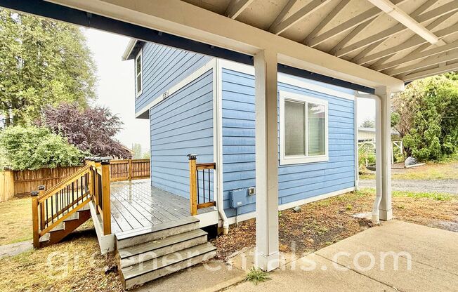 Modern 1-Bedroom Home with Yard, Deck & Carport