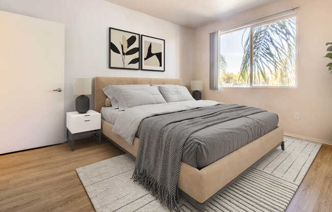 Bedroom with Hard Surface Flooring