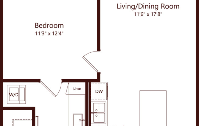 1 bed, 1 bath, 740 sqft, $1,517, Unit 1306