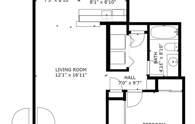 1 bed, 1 bath, 688 sqft, $1,550, Unit CMV 12223 - 304