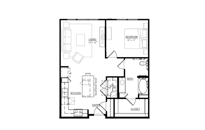 1 bed, 1 bath, 810 sqft, $1,942
