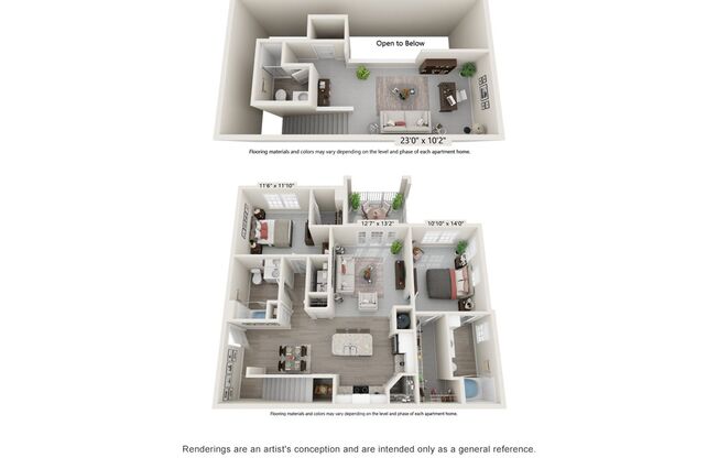 2 beds, 3 baths, 1,490 sqft, $1,902, Unit 2525-403