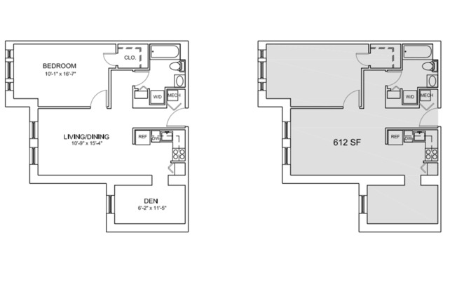 1 bed, 1 bath, 849 sqft, $2,361, Unit C-409