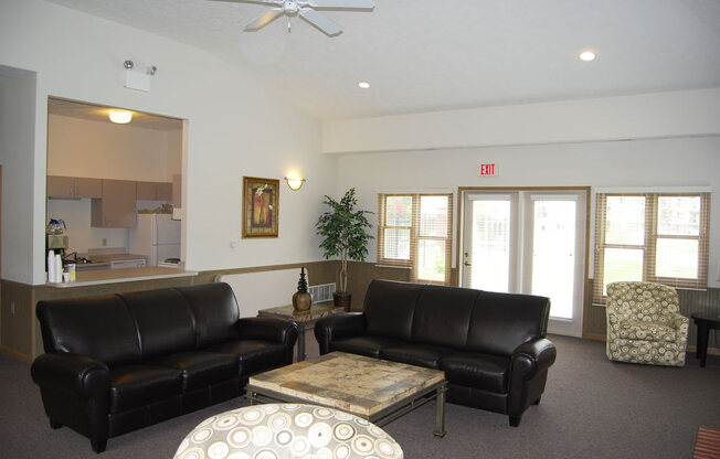 Modern Furniture in Clubhouse at Trillium Pointe Apartment Homes, Jackson, Michigan