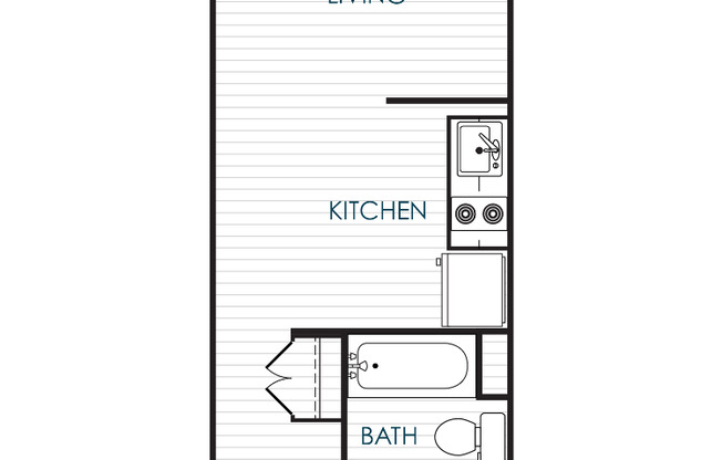 Studio, 1 bath, 381 sqft, $1,925