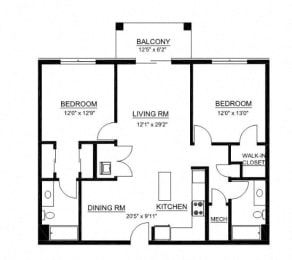 2 beds, 2 baths, 1,241 sqft, $2,145