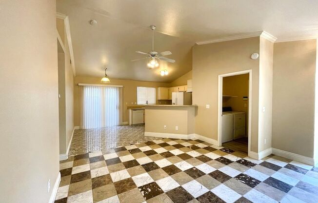 A SPACIOUS SINGLE STORY WITH TILE FLOORING, 3 BEDROOM & 2 BATH HOME LOCATED NEAR THE NELLIS AIR FORCE BASE WITH NEARBY SHOPPING CENTERS AND FAMILY PARK. MINUTES AWAY FROM THE I-15 FREEWAY!