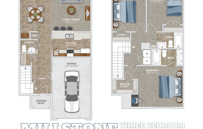 3 beds, 2.5 baths, 1,400 sqft, $1,499, Unit 503